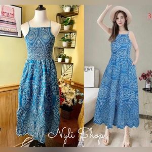 🌷Brand New halter eyelet dress fully embroidered can fit Sm up to M price firm!